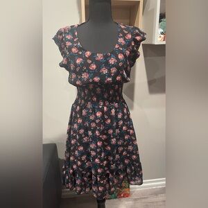 American Rad‎ Floral Smock Waist Mini Dress